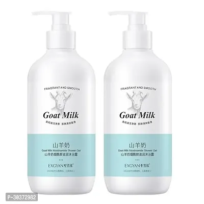 Goat milk Mousse body wash whitening shower gel moisturizing body care 300 ML (Pack of 2)-thumb0