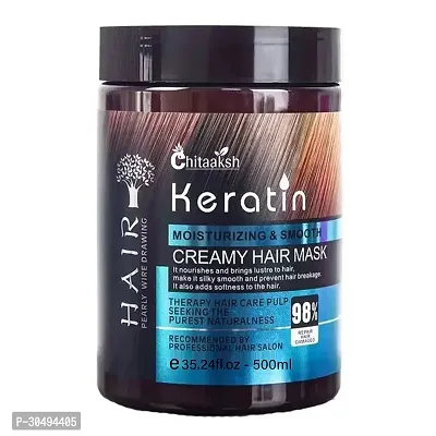 Keratin Cream Hair Mask, Moisturising  Smoothing for Dry Damaged 500ML-thumb0