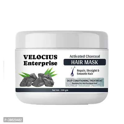 Charcoal Deep Cleansing Scalp Scrub  Hair Mask For Dandruff control  (100 g)-thumb0