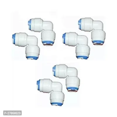 ppsmax  1/4 Inch Elbow Pipe Connectors Both Side Push Fit For All RO Water Filter Purifier Solid Filter Cartridge  (0.5, Pack of 6)