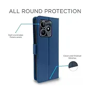 PPSMAX  Back Cover for Realme C53 Flip Case Leather Finish | Inside TPU with Card Pockets | Wallet Stand and Shock Proof | Magnetic Closing | Complete Protection Flip Cover (Blue)-thumb2