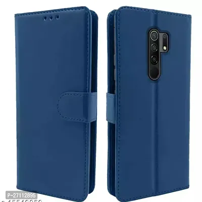 PPSMAX  Poco M2 / Redmi 9 Prime Flip Cover Case | Leather flip Back Covers Cases for Poco M2/Redmi 9 Prime (Blue)