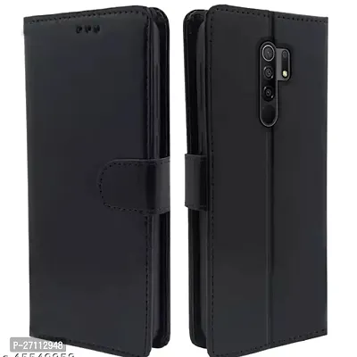 PPSMAX  Poco M2 / Redmi 9 Prime Flip Cover Case | Leather flip Back Covers Cases for Poco M2/Redmi 9 Prime (BLACK)-thumb0