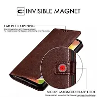 PPSMAX  Oppo A17 Flip Back Cover BROWN-thumb2