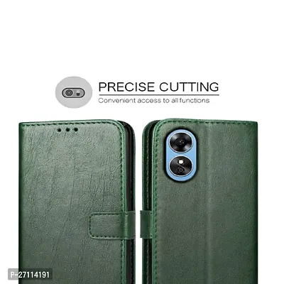 PPSMAX  Oppo A17 Flip Back Cover GREEN-thumb2