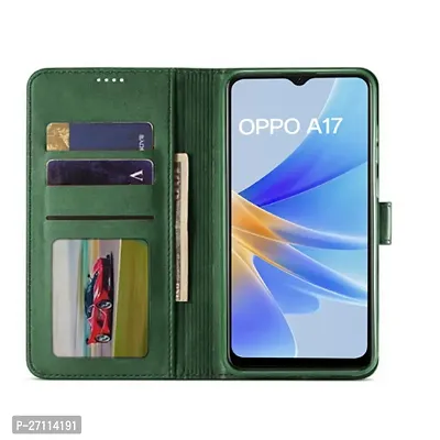 PPSMAX  Oppo A17 Flip Back Cover GREEN-thumb3