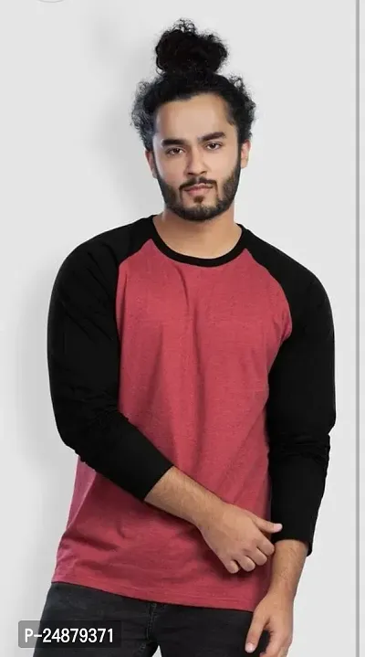 Reliable Solid Cotton Blend T-shirts For Men-thumb0