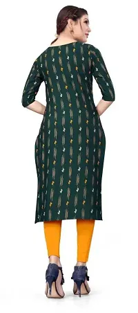 HIRLAX Kurti for Women - Fancy Straight Long Crepe Printed with Classy Design Ethnic Wear Kurtis, Perfect for Regular, Work, Travelling, Outing for Ladies-thumb3