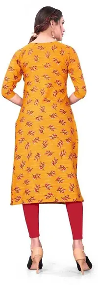 HIRLAX Kurti for Women - Fancy Straight Long Crepe Printed with Classy Design Ethnic Wear Kurtis, Perfect for Regular, Work, Travelling, Outing for Ladies-thumb4