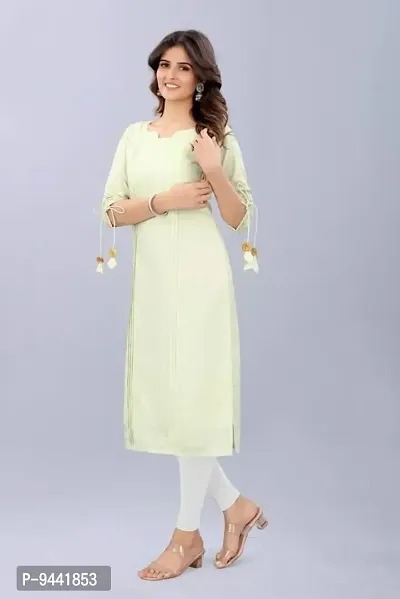 Laxmi Clothing Women's Kurti Naylon Material by viscos with Grill, Light Lime Laxcloth 23