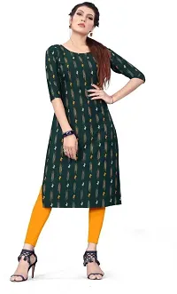 HIRLAX Kurtis for Women - Fancy Crepe Beautiful Printed Design Long Straight Combo of 3 Kurti for Girls, Perfect for Office, Casual, Festival Wear for Ladies(3 Combo)-thumb1