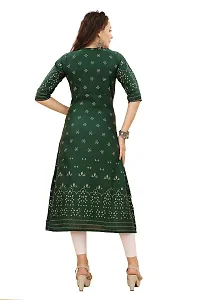 HIRLAX Kurtis for Women - Soft Cotton Foil Printed Long Straight Anarkali Style Kurtis for Girls, Suitable for Office, Festival, Regular Wear Kurti for Ladies-thumb1