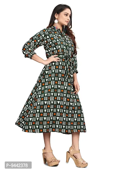 HIRLAX Gown for Women - Soft Rayon Printed A-Line Long Fancy Gown for Girls, Stitched Gown Suitable for Festival, Travelling, Holidays, Regular Wear for Ladies-thumb3