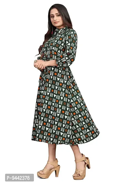 HIRLAX Gown for Women - Soft Rayon Printed A-Line Long Fancy Gown for Girls, Stitched Gown Suitable for Festival, Travelling, Holidays, Regular Wear for Ladies-thumb4