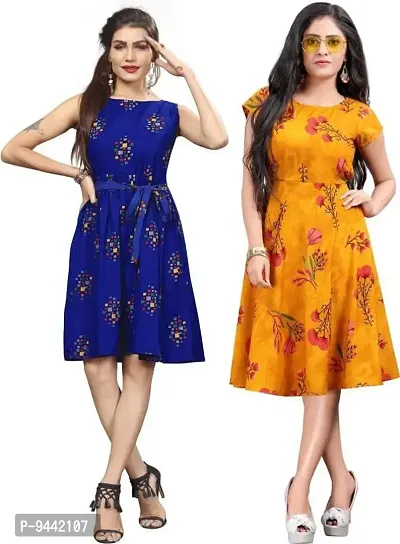 LAXMI Textile Women's Maxi Fit And Flare Dress (LAXTE-80-81-L_Multicolor50_L)