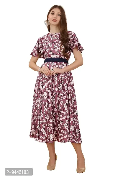 Get Pink Long Balloon Sleeved Cotton One Piece Dress at ₹ 2750 | LBB Shop