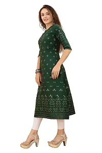 HIRLAX Kurtis for Women - Soft Cotton Foil Printed Long Straight Anarkali Style Kurtis for Girls, Suitable for Office, Festival, Regular Wear Kurti for Ladies-thumb3