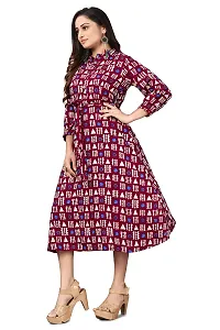 HIRLAX Gown for Women - Soft Rayon Printed A-Line Long Fancy Gown for Girls, Stitched Gown Suitable for Festival, Travelling, Holidays, Regular Wear for Ladies-thumb3