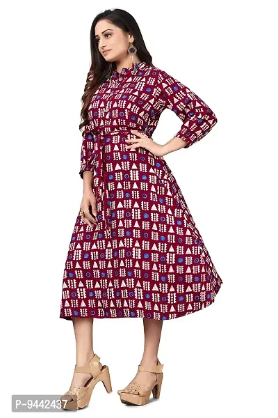 HIRLAX Gown for Women - Soft Rayon Printed A-Line Long Fancy Gown for Girls, Stitched Gown Suitable for Festival, Travelling, Holidays, Regular Wear for Ladies-thumb4