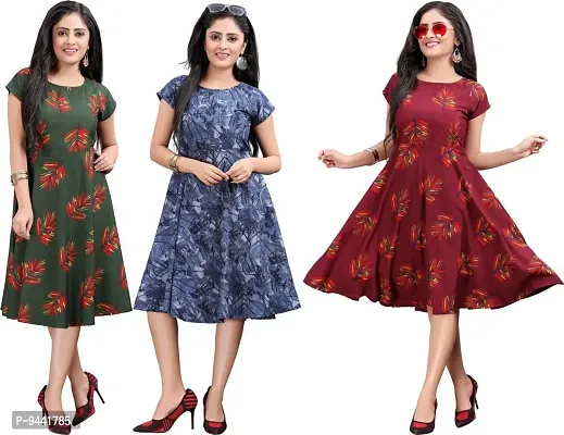 Buy Hirlax Short Dresses For Women Crepe Printed Western Dress For Girls Combo Office Wear For Women Ladies Dress Dresses For Women Summer Frocks For Girls Online In India At Discounted