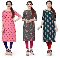 HIRLAX Kurtis for Women - Long Kurti for Women, Crepe Kurtis for Women Combo, Office Wear for Women, Ladies Kurtis, Casual Wear Straight Kurti for Girls-thumb1