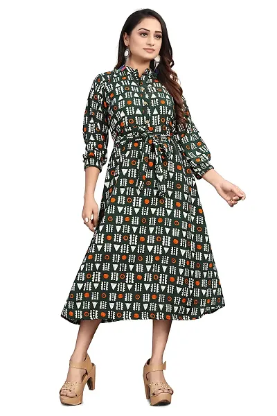 HIRLAX Gown for Women - Soft Rayon Printed A-Line Long Fancy Gown for Girls, Stitched Gown Suitable for Festival, Travelling, Holidays, Regular Wear for Ladies