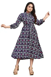 HIRLAX Gown for Women - Soft Rayon Printed A-Line Long Fancy Gown for Girls, Stitched Gown Suitable for Festival, Travelling, Holidays, Regular Wear for Ladies-thumb4