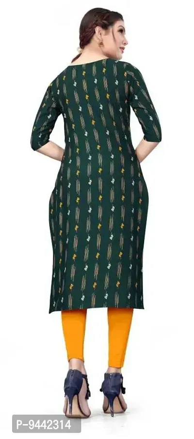 HIRLAX Kurti for Women - Fancy Straight Long Crepe Printed with Classy Design Ethnic Wear Kurtis, Perfect for Regular, Work, Travelling, Outing for Ladies-thumb5