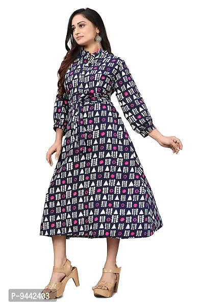 HIRLAX Gown for Women - Soft Rayon Printed A-Line Long Fancy Gown for Girls, Stitched Gown Suitable for Festival, Travelling, Holidays, Regular Wear for Ladies-thumb4