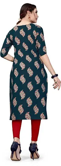 HIRLAX Kurti for Women - Fancy Straight Long Crepe Printed with Classy Design Ethnic Wear Kurtis, Perfect for Regular, Work, Travelling, Outing for Ladies-thumb3