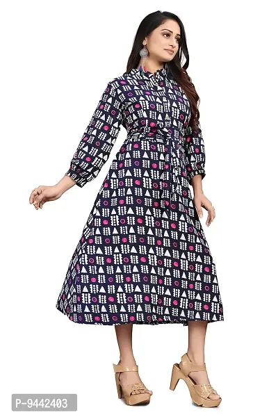 HIRLAX Gown for Women - Soft Rayon Printed A-Line Long Fancy Gown for Girls, Stitched Gown Suitable for Festival, Travelling, Holidays, Regular Wear for Ladies-thumb3