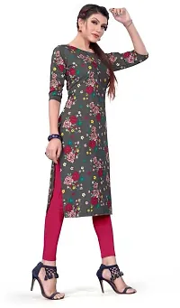 HIRLAX Kurti for Women - Fancy Straight Long Crepe Printed with Classy Design Ethnic Wear Kurtis, Perfect for Regular, Work, Travelling, Outing for Ladies-thumb4