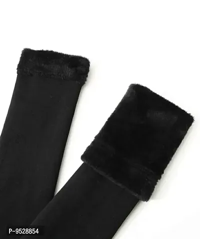 Sigma Men And Women Winter Warm Fur Leg Warmers/Knee cap/Knee Warmer Over Knee High Footless Socks(Pack Of 3)-thumb2