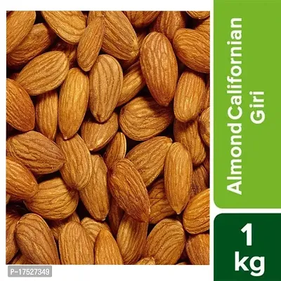 100% Pure California Almonds Whole - Premium Quality Badam Giri, Rich In Protein, Magnesium, Phosphorus,  Dietary Fibre, Premium Nuts  Dry Fruits-1 kg
