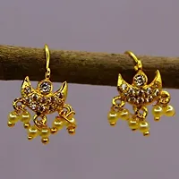 Stylish Gold Plated Traditional Marathi Press Bugadi Clip on Earrings for Women And Girls-thumb2