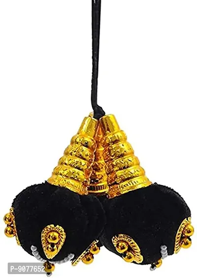 Stylish Gold Plated Beads Of Black Jada Kunjalam
