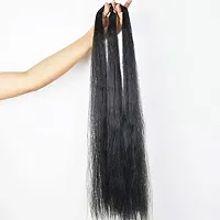 Stylish Thick Nylon False Hair Extension Parandi Artificial Choti Hair For Jada Kuchulu Billalu Gantalu Set For Women-thumb2