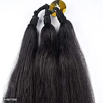 Stylish Thick Nylon False Hair Extension Parandi Artificial Choti Hair For Jada Kuchulu Billalu Gantalu Set For Women-thumb4