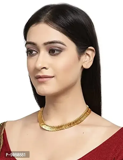 Stylish Gold-Plated Base Metal Necklace Set For Women And Girls-thumb3