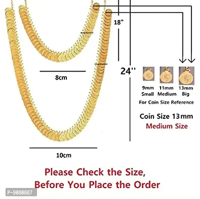 Stylish Laxmi Devi Coin Kasulaperu Traditional Temple Coin Jewellery God Lakshmi Coin Necklace Combo Set For Women-thumb3