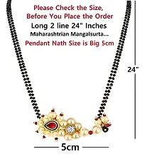 Stylish Maharashtrian Jewellery Traditional Marathi Nose Ring Mangal Sutra For Women-thumb1