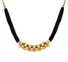 Stylish Traditional Ethnic Maharashtrian Jewellery Kolhapuri Saaj Mangalsutra Thushi Necklace Set For Women-thumb2