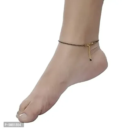 Stylish Fabric Silver Plated Payal Anklet For Girls-thumb3
