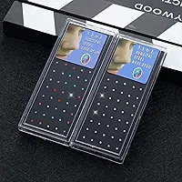 Stylish Black Stainless Steel Crystals Piercing Mini Nose Studs Pins Box Set For Women -80 Pcs-thumb3