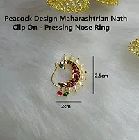 Stylish Maharashtrian Traditional Nath Nose Ring Without Piercing Marathi Nose Pin For Women -Nathiya For Women-thumb1