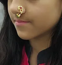 Stylish Maharashtrian Traditional Nath Nose Ring Without Piercing Marathi Nose Pin For Women -Maharashtrian Nath Without Piercing-thumb3