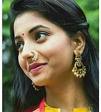 Stylish Small Maharashtrian Nath Adjustable Nose Ring Non Pierced Combo Set For Women And Girls-thumb4