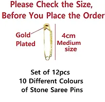 Stylish Clip On Saree Pin Brooch Safety Sadi Pin Fancy Safety Saree Pins For Women Dresses-thumb1