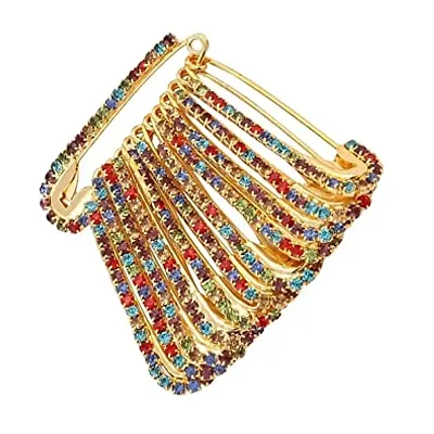 Buy Stylish Saree Pin New Design Stone Safety Sadi Sari Pins Hijab Brooch  Broaches Pins For Women Sarees Dupatta Saree Palates For Ladies -Safety Saree  Brooch Pin - Lowest price in India