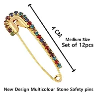 Stylish Saree Pin New Design Stone Safety Sadi Sari Pins Hijab Brooch Broaches Pins For Women Sarees Dupatta Saree Palates For Ladies -Safety Saree Brooch Pin-thumb3
